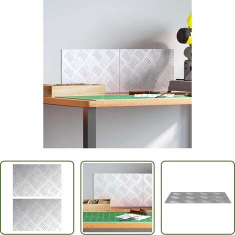 Peldaños -  Peldaño Rectangular 2 pcs Plateado 30 x 20 cm Aluminio