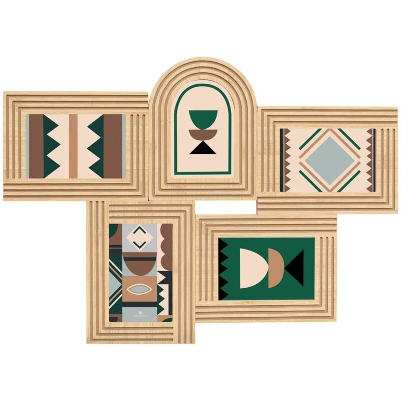 Pêle-mêle Olivia bois 5 photos Atmosphera créateur d'intérieur