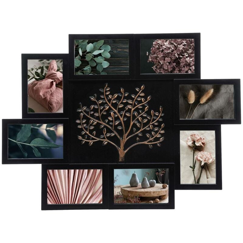 Pèle-mêle David 8 photos H46cm noir - Atmosphera créateur d'intérieur