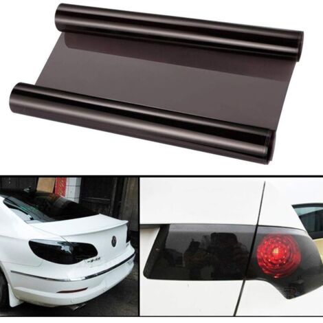 Película de vinilo autoadhesiva y resistente al agua para tintar faros, luces traseras y antiniebla (30 x 120 cm)