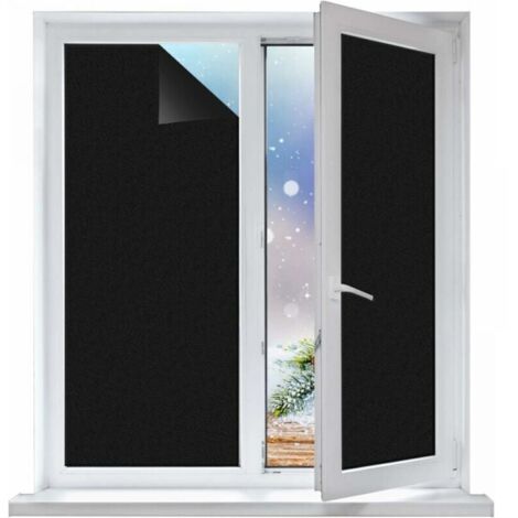 Película para ventanas, impermeable, opaca y autoadhesiva, ideal para ventanas, oficinas, apartamentos, baños, dormitorios y cocinas, 45 cm x 100 cm (1 unidad).