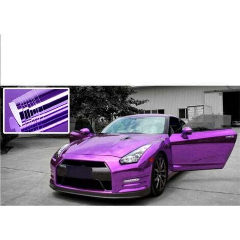 Película protectora autoadhesiva KZQ Purple 152cm x 50cm, película protectora de PVC para automóviles, película de galvanoplastia para espejos de automóviles, película de superficie, impermeable, pelí
