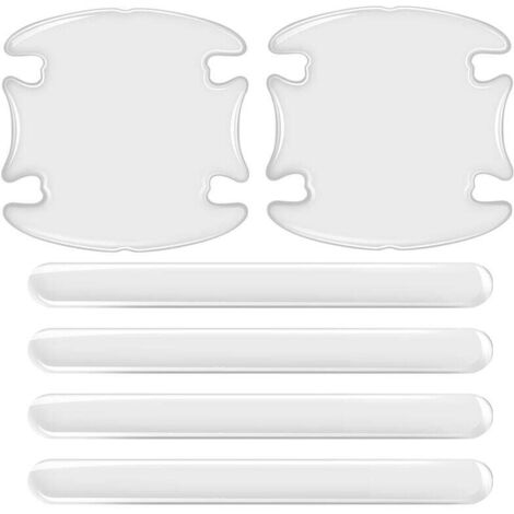 Película transparente KZQ de 8 piezas para manijas de puertas de automóviles, protección de pintura de automóviles resistente a los arañazos, pegatina anticolisión para el lateral, pegatina protectora