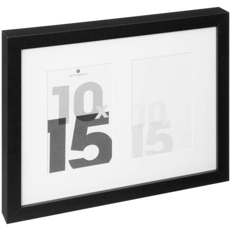 Marco de Fotos DKD Home Decor Cristal Negro Madera MDF (32 x 3 x 42,5 cm)  (33 x 2 x 45 cm) (6 Piezas)