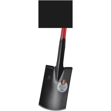 Pelle 280 x 190 / 180 mm taille 2 Plus manche tube acier avec pommeau bois dur I