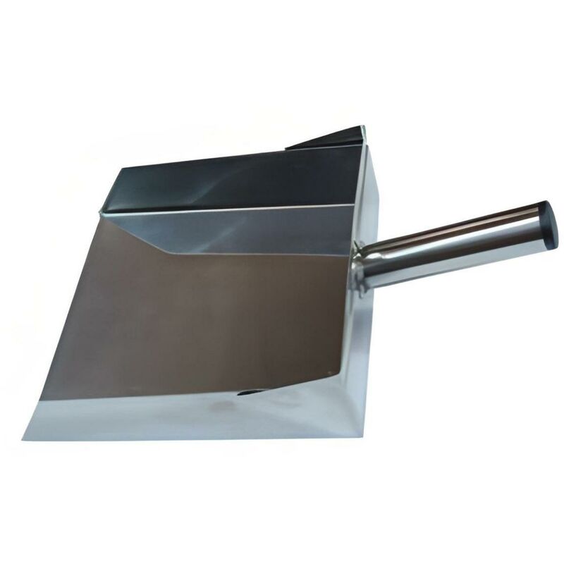 Visiodirect - Pelle à cendre pour cheminée, Ramasse poussière en Acier Inoxydable coloris Gris - 25 x 21 cm