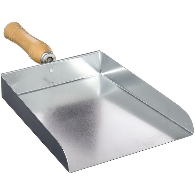 Visiodirect - Pelle à cendre, Ramasse poussière avec petite manche en Acier / Bois coloris Gris - 23,5 x 20 cm