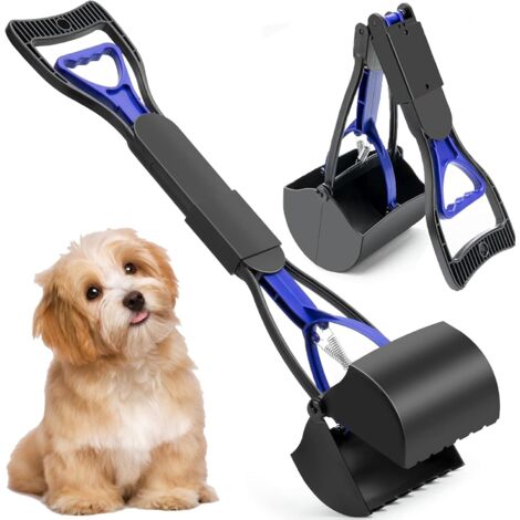 Pelle à déjections pour Animal Domestique, ramasse-crotte, 70 cm Pouce Long Manche Solide Pince dentelée Nettoyage Pickup déjections Canines Clip pour extérieur/intérieur pour Chien et Chat
