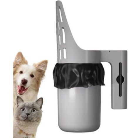 Pelle à litière pour chat avec support intégré – Poubelle portable grande capacité (3L), design ergonomique, idéale intérieur/extérieur