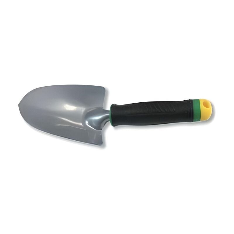 Pelle à main pour le jardinage, pelle à terreau en métal/caoutchouc - Format 31.5 x 9 cm