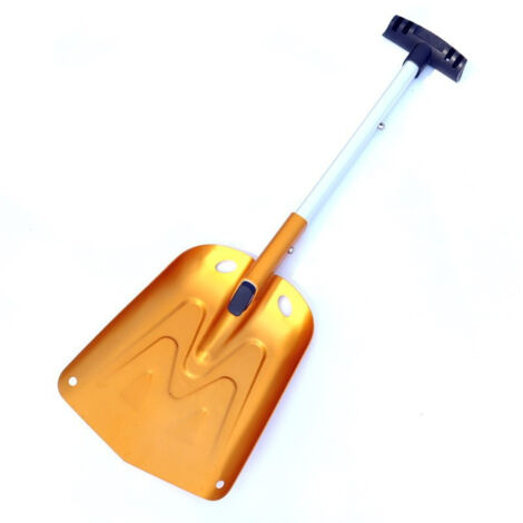 Pelle à neige amovible dorée, en alliage d'aluminium antirouille avec manche étanche, idéale pour le camping, les motoneiges et les voitures (1 pièce - Or)