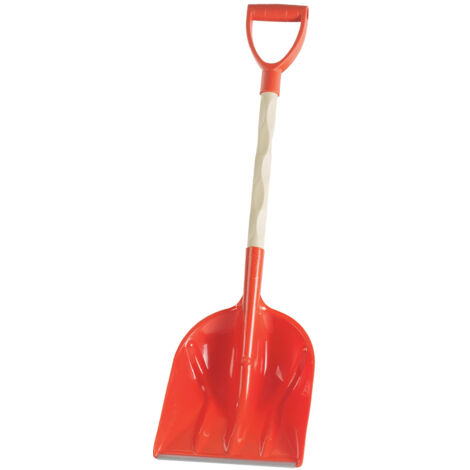Pelle à neige AUTO manche plastique avec poignée - Corail - 8000080