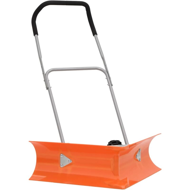 Vidaxl - Pelle à neige double angle avec poignée extensible orange acier