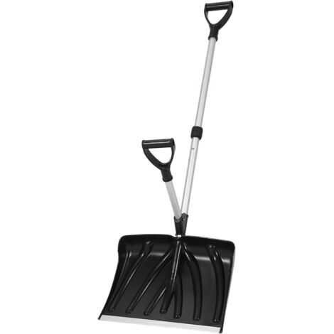 Pelle à Neige-Largeur de 32 cm-Outil de Déneigement Léger avec Manche en D Ajustable de 103 à 135 cm