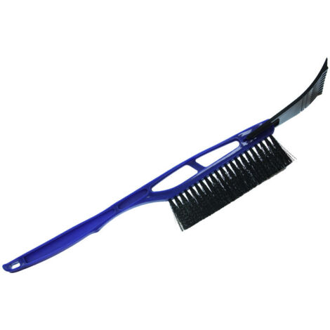 Pelle à neige multifonctionnelle avec brosse à glace, outil deux-en-un pour le déneigement et le déglaçage de la voiture (1 pièce - Bleu)