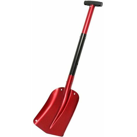 Pelle à Neige Pliable en Alliage d'Aluminium Pelle à Neige Télescopique Neige à Usage Externe pour Voiture Camping Jardin MSBD