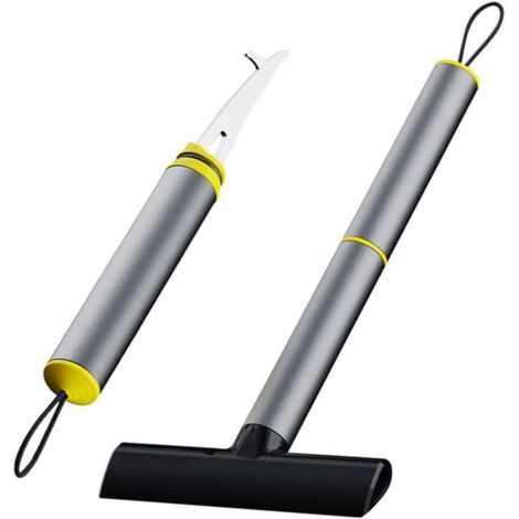 Pelle à Neige pour Grattoir à Glace, Outil de grattoir Propre en Alliage d'aluminium TPU pour Pare-Brise de Voiture équipé d'une Large Lame de grattage