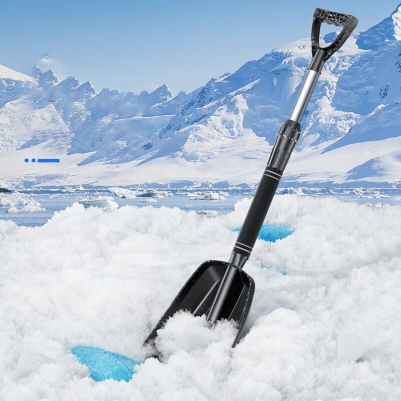 Pelle à neige rétractable en aluminium léger utilitaire portable et pliable pour enlever la glace, la neige