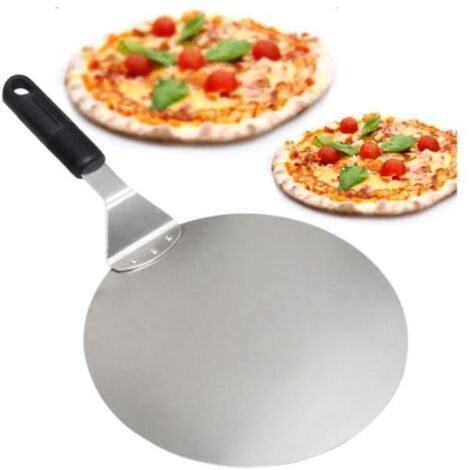 Pelle à pizza - Pelle à gâteau ronde - Outils de cuisson avec poignée pour la cuisson sur pierre à pizza au four et au grill