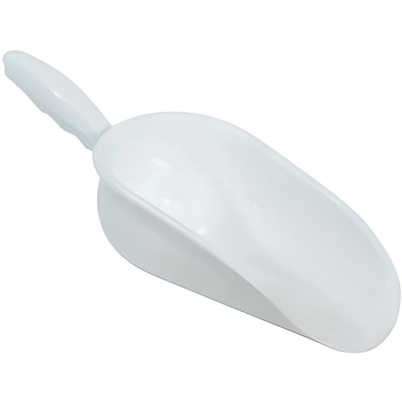 Visiodirect - Pelle à poussière 110grs en plastique coloris blanc - Longueur 10 cm