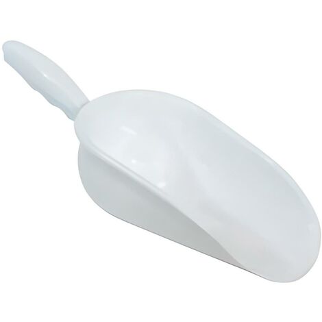 Pelle à poussière 250grs en plastique coloris blanc - Longueur 16 cm