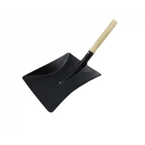 Pelle à poussière en à Manche en Bois (Grande pelle carrée noire)