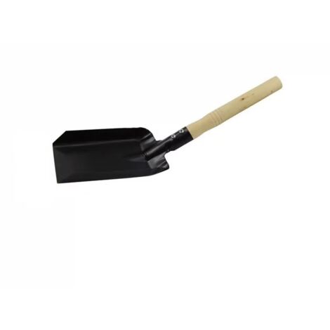 Pelle à poussière en à Manche en Bois (Petite pelle carrée noire)