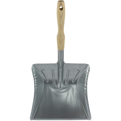 pelle à poussière et gravas - en acier - manche bois - 220 mm - agi robur 393227