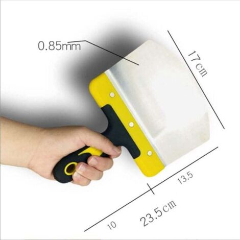 Pelle à Seau Acier Inoxydable Couteau à Mastic Grattoir pour Finition Cloisons Sèches