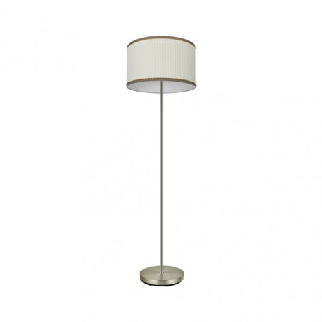 Pelle bicolore/beige Soprano FABRILAMP piantana de paralume bicolore pelle/beige FABRILAMP