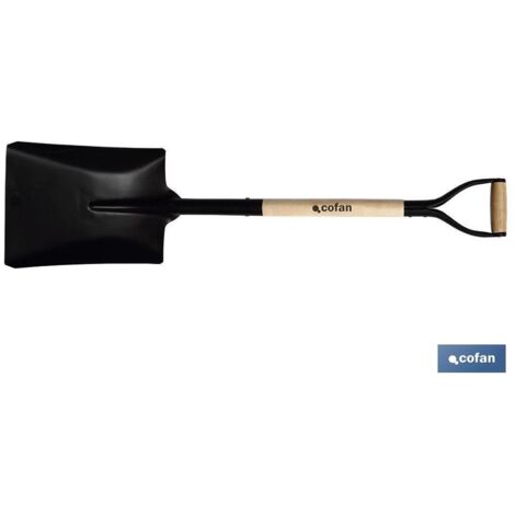 Pelle Carrée 340mm Manche Bois Fermé
