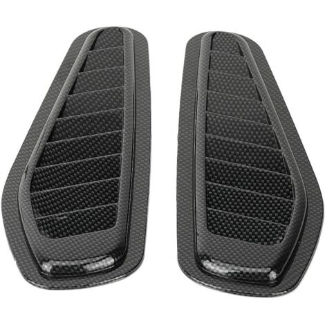 Pelle d'admission d'air, ABS 2 pièces style carbone prise d'air de voiture décorative pelle capot capot capot universel