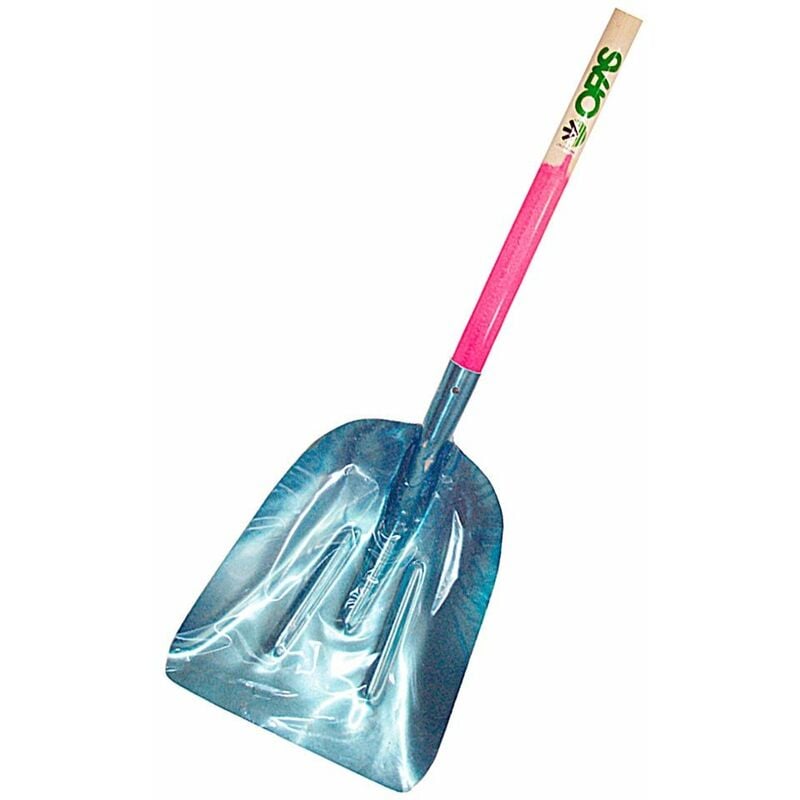 Pelle d'écurie en métal avec manche en bois