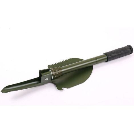 Pelle de Camping Pliable en Acier Carbone Multifonctionnelle avec Sac de Rangement pour Randonnée et Survie