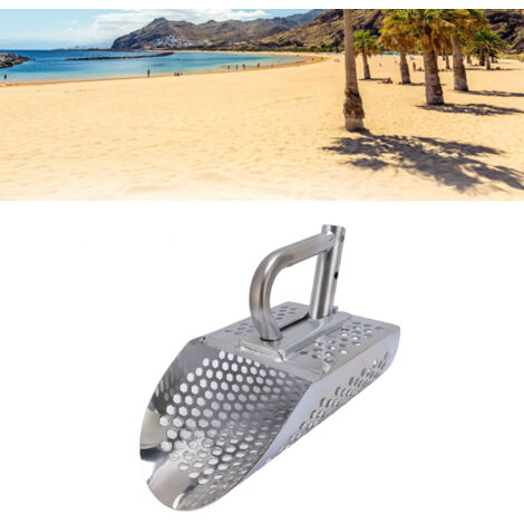 Pelle de Détection de Métaux en Acier Inoxydable avec Poignée Démontable pour la Plage et Accessoires de Détection-KZQ