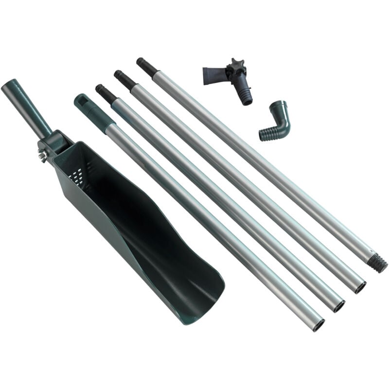 Wenko - Nettoyeur gouttière télescopique 4,5m Maxi Nettoyage Facile, sécurisé, manche télescopique 2m Pelle articulée 43,5x10x8cm, Plastique/métal,