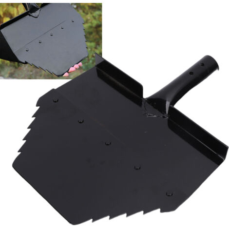 Pelle de jardin de 25 cm à dents trapézoïdales en acier épais, grattoir à glace pour sols et allées extérieures.
