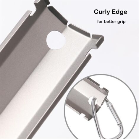 Pelle de jardin dentelée en titane Taruor avec clip, idéale pour le camping, la randonnée et le trekking.