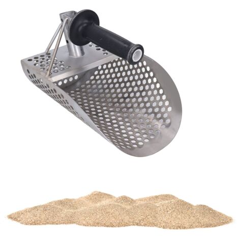 Pelle en Acier Inoxydable pour Découverte de Trésors et Filtre à Sable pour la Prospection Métallique et la Détection de Métaux -KZQ