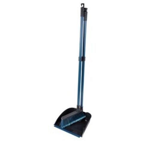 Pelle haute repliable avec balayette - Anthracite/Bleu paon- H 88 cm - Livraison gratuite