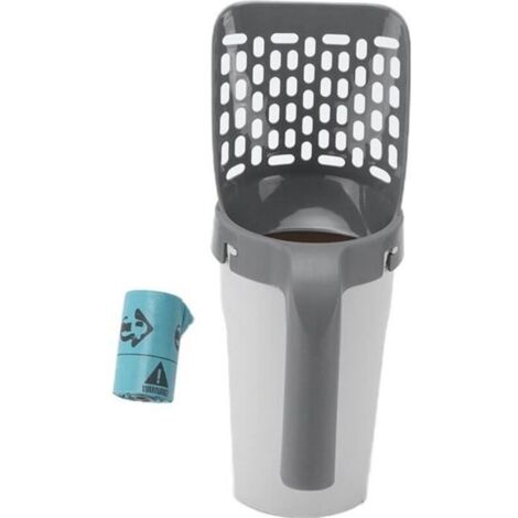 Pelle litiere chat lapin avec support ramasse crotte reservoir fine fermé grande taille ouverture dessus poubelle voyage En Stock
