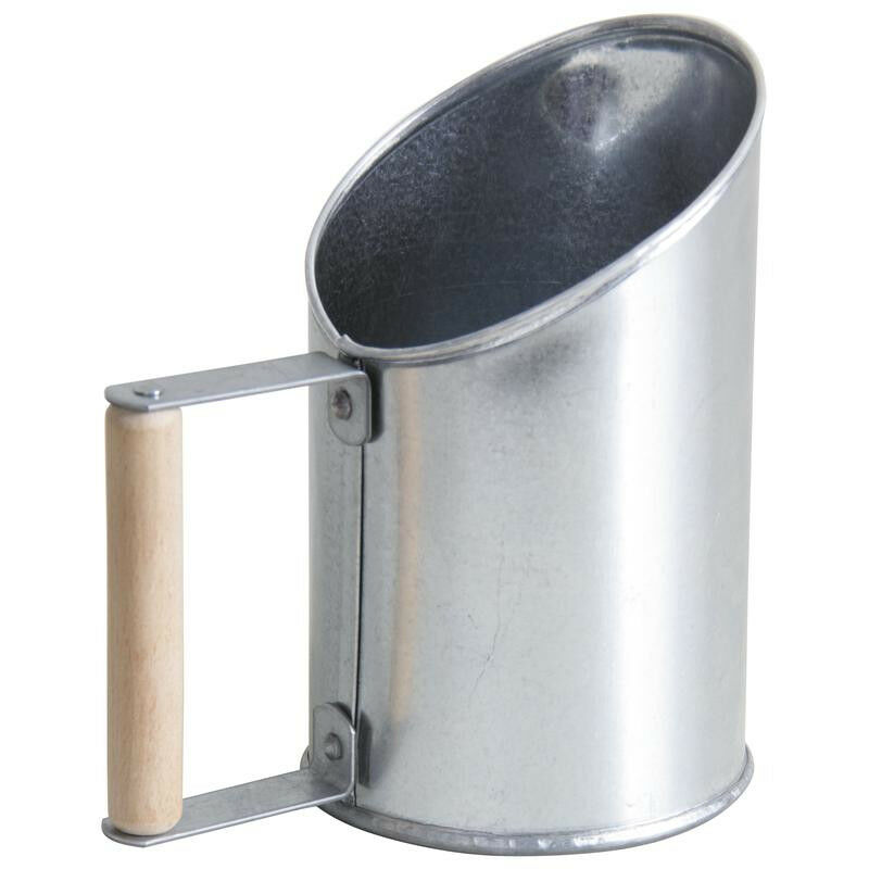 Outils Et Nature - Pelle à pellets en zinc avec poignée en bois robuste - idéale pour le chargement de granulés de bois dans les poêles à granulés