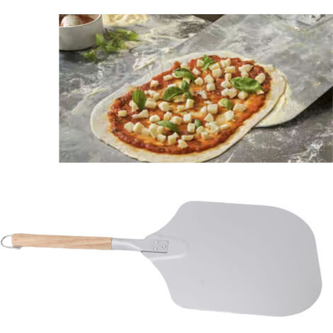 Pelle Pizza Aluminium Poignée Bois Long Design Multifonctionnelle Spatula Pizza pour Transfert Pain Cake Bakery Domestique