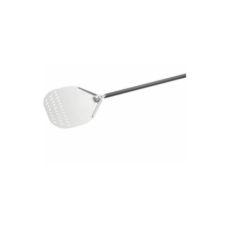 Pelle à pizza en aluminium anodisé avec trous 32 cm manche 120 cm Made in Italy Qualité professionnelle