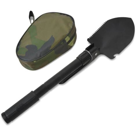 Pelle pliable Acier au carbone Noir,Lightweight Digging Shovel Portable Ergonomic High Carbon Steel Folding Shovel for All Occasions Outdoor Camping Hiking Garden Emergency