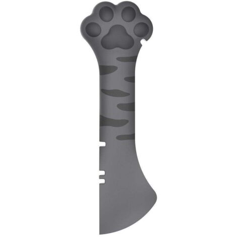 Pelle pour boîte à croquettes pour chat, ouvre-boîte multifonctionnel, outil gris