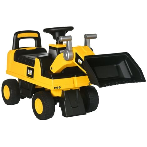 Pelle pour enfants,montage,godet utilisable,protection contre l’inclinaison,roues antidérapantes,jaune+noir,78 x 29,5 x 54 cm