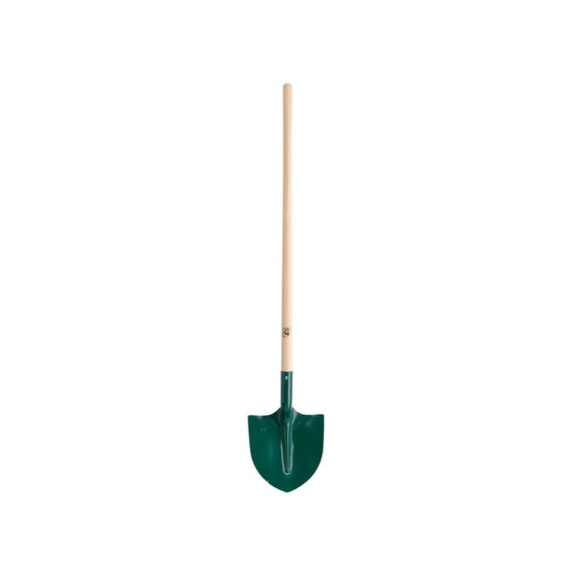 Leborgne - Pelle ronde tôle 27 cm manche bois tp certifié pefc 100% 110cm 005272