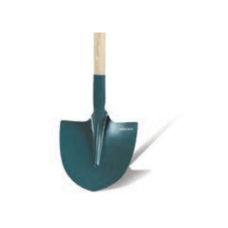 Pelle ronde en acier trempé 25 cm – Conception robuste pour terrassement et jardinage – Col de cygne pour accès difficile