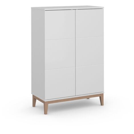 PelleArmoire avec 2 portes en effet bois blanc